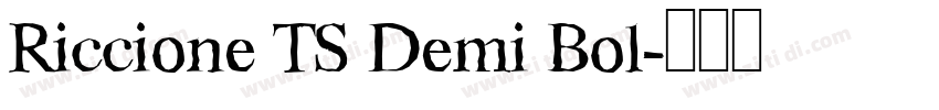 Riccione TS Demi Bol字体转换